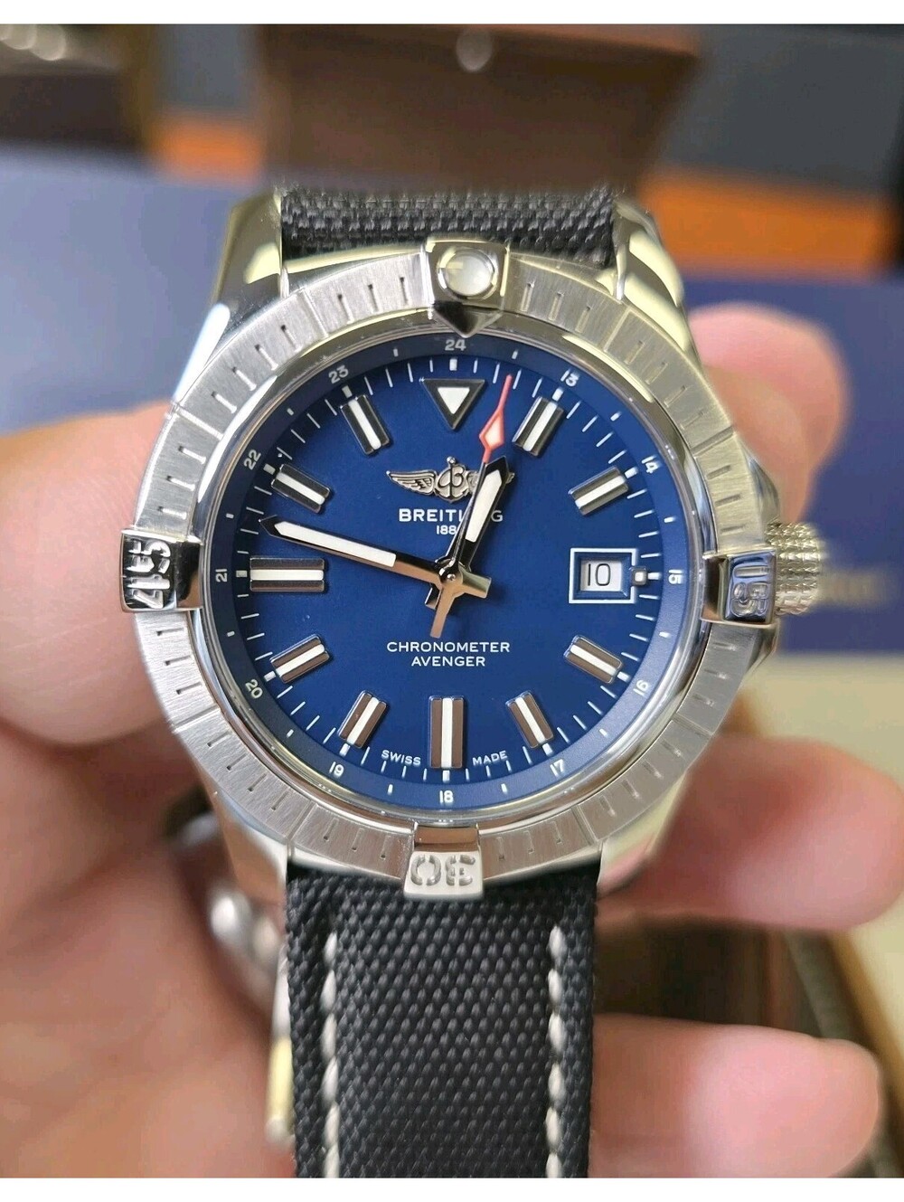 Breitling Avenger Automatic 43 Blue A17318101C1X1 Box, Booklet and Card. MINT